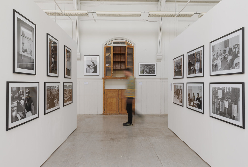 Framed photographic work installed in a white gallery